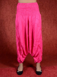 Donkerroze harem broek model sinbad