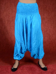 Turkooise harem broek model sinbad