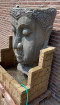 Groot tuin ornament met hoofd van Thaise Boeddha