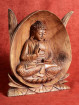  Houtsnijwerk van Boeddha in Vitakarka mudra
