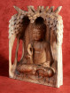 Decoratief Houtsnijwerk van Boeddha in Vitakarka mudra