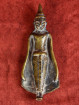 Antiek Laotiaans bronzen Boeddha amulet, 19e eeuw