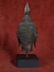 Boeddhahoofd in Ayutthaya-stijl op sokkel, brons