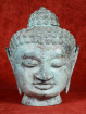 Bronzen Boeddha Hoofd met Patina – Meditatief