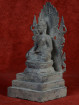 Boeddha in Bhumiparsa mudra op troon, brons