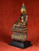 Oud Boeddhabeeld gelakt hout 57cm Bhumisparsha
