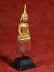 Houten Boeddhabeeld in meditatiehouding, verguld