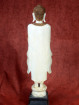 Staand Boeddhabeeld wit 88cm met ingelegde decoratie