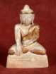 Oud albasten beeldje van Mandalay Boeddha in Bhumiparsa Mudra