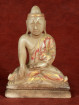 Albasten Boeddha met rood-goud gewaad