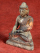 Albasten Boeddha met patina en pigmentresten – Birma