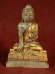 Albasten Boeddha verguld gewaad Birma – 31 cm hoog