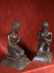 Set van monniken - adoranten gepatineerd brons 45cm