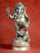 Ganesha staand met grote rat brons vernikkeld