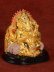 Gouden Ganesha Beeldje Luxe Zitpose in Polyresin