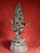 Antiek Bronzen Ganesha Beeld Dansende Pose met Gebroken Slagtand