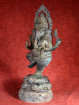 Antiek Bronzen Ganesha Beeld Dansende Pose met Gebroken Slagtand