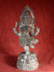 Antiek Bronzen Ganesha Beeld Dansende Pose met Gebroken Slagtand