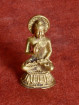 Miniatuur Boeddha met Dharmachakra – messing