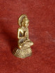 Miniatuur Boeddha met Dharmachakra – messing