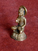 Miniatuur Boeddha met Dharmachakra – messing