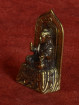 Boeddha op troon – miniatuur in brons