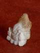 Ganesha miniatuur handgesneden versteend hout Thailand