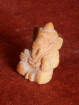 Ganesha miniatuur handgesneden versteend hout Thailand