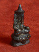 Bronzen Ganesha met puntkroon in meditatiehouding