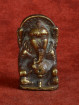 Oud bronzen Ganesha amulet met aureool