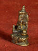 Bronzen Ganesha miniatuur in meditatiehouding