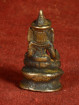 Bronzen Ganesha miniatuur in meditatiehouding