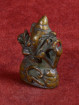 Ganesha miniatuur oud brons India compacte stijl