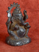 Miniatuur Ganesha Brons Donkerbruine Patina Met Attributen