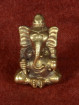 Miniatuur Ganesha – zittende vorm in brons