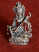 Miniatuurbeeld Saraswati met vina – Tibetaans brons vernikkeld