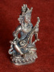 Miniatuurbeeld Saraswati met vina – Tibetaans brons vernikkeld