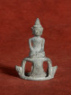 Klein spelter Antiek Boeddhabeeldje – Lanna naga-troon