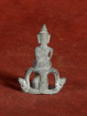 Klein spelter Antiek Boeddhabeeldje – Lanna naga-troon