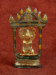 Miniatuur Boeddha in huis der juwelen – Shan stijl brons