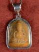 Handgesneden Ganesha hanger gele jade Burma 925 zilver