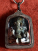 Bronzen Ganesha Amulet met Bodhiblad Achterzijde
