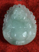 Jade hanger 2 zijdige Happy-Boeddha reliëf