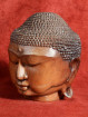 Hoofd van Boeddha Djati-teak