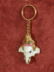 Gouden Sleutelhanger Met Ganesha Olifantenhoofd Roze