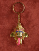 Gouden Sleutelhanger Met Ganesha Olifantenhoofd Roze