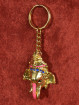 Gouden Sleutelhanger Met Ganesha Olifantenhoofd Roze