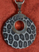 Hanger 925 zilver met fossiel koraal donutvorm