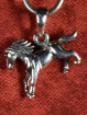 Zilveren hanger springend paard handgemaakt