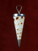 Hanger van Conus schelp met verzilverd bronzen details